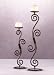 WROUGHT IRON SCROLL CANDLE HOLDER CANDLEHOLDER PAIR