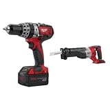 Milwaukee 2602-22P 18V Cordless M18 1/2' Hammer Drill/Driver Kit with FREE M18 Sawzall