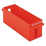 PMF05036 - Large Capacity Plastic Interlocking Coin Tray, Holds $300 in Quarters, Orange (PMF05036)