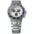 Commander I Chrono, White Dial, Stainless Steel Strap