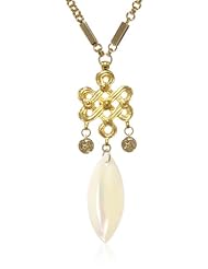 Devon Leigh Mother-of-Pearl Shell Pendant Necklace, 30"