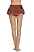 Avidlove Women Schoolgirl Skirt Cosplay Sleepwear Plaid Mini Pleated Dress Red (FBA) M