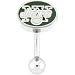NFL Logo TOP Mount CURVED Belly Ring - New York Jets