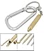 Silver Tone Carabiner Keyring w Earpick Philips Screwdriver