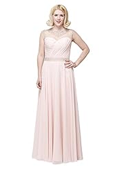 Sexy Chiffon/Tulle Floor Length Sleeveless Ruched Sheer Beaded Bridesmaid Dress/Prom Dress/Wedding Party Dress  With a Sash 