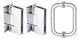 CRL Chrome Vienna Shower Pull and Hinge Set