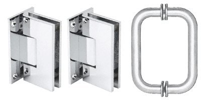 CRL Chrome Vienna Shower Pull and Hinge Set