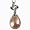 Natural Gold 10-11mm Art Deco Interlocked 14k Gold Diamond Cultured Pearl Pendant w. Gold Chain Necklace (16