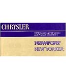 1979 CHRYSLER NEW YORKER NEWPORT Owners Manual Guide