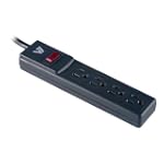 V7 SA0404B-8N6 4 Outlet 450 Joules Surge Protector (4 feet, Black)