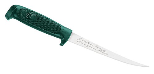 Finnisches Filiermesser, preiswert, Klinge 10 cm, rostfrei, Kunststoff-Scheide