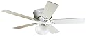Hunter 20810 Low Profile lll Plus, 52-Inch Ceiling Fan with Five Blades, White