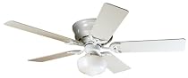 Hunter 20810 Low Profile lll Plus, 52-Inch Ceiling Fan with Five Blades, White