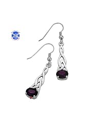 Sterling Silver Earrings Amethyst (N0128AME)