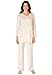 Dreams & Co. Women's Plus Size Topstitched Pj Set Pajamas