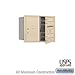Salsbury 3706D-04SFU 23.5 in. Recessed Mounted 4C Horizontal Mailbox with 6 Door High Unit - Double Column - 4 MB1 Doors & 1 PL6 - Front Loading - USPS Access44; Sandstone