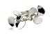 Unique Propeller Silver Cufflinks in Polished Chrome Finish for Boating Enthusiast with Presentation Box