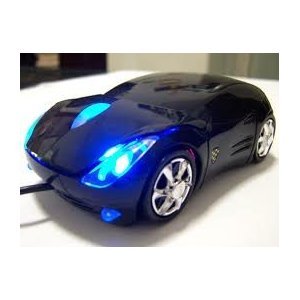BadBoyz Premium Extreme Racing Optische Technologie PC Maus – Sport Auto Shape-BLAU-Ideal für das Auto fanatic