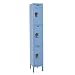 Hallowell U1228-3A-MB Marine Blue Steel Premium Wardrobe Locker, 1 Wide with 3 Opening, 3 Tier, 12" Width x 78" Height x 12" Depth, Assembled