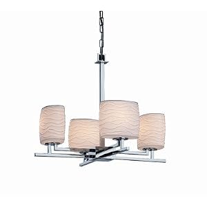 Amazon.com: Justice Design POR-8700-15-OVAL-NCKL Aero Four Light