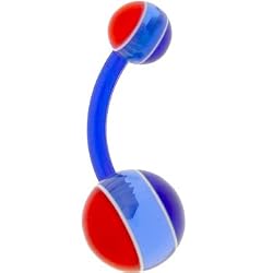 Bioplast Patriotic Jawbreaker Belly Ring