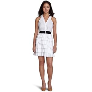 Buy BCBGMAXAZRIA Ladies Flounced Poplin Shirtdress by BCBGMAXAZRIA