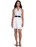 BCBGMAXAZRIA  Women's Flounced Poplin Shirtdress