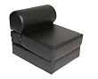 Studio Chair Sleeper Jr. Twin 28" Ebony Vinyl By Elite Furniture