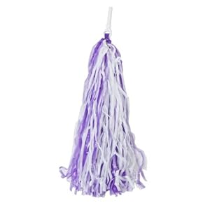 Pyramid Pom Pom Bicycle Streamers, Purple