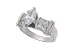 Jewelry : Sterling Silver Marquise Cut CZ Wedding Band Engagement Ring
