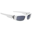 Spy Hielo Sunglasses - Spy Optic Steady Series Fashion Eyewear w/ Free B&F Heart Sticker Bundle - White/Grey