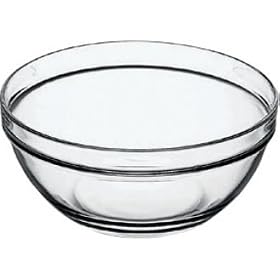 Chefs Glass Mixing Bowl - 126ml 4.5oz 9cm 3.6" (Box 6) - Ideal for the home or professional kitchen.