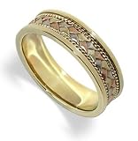 7 MM 14 KT Gold Comfort Fit 14K Wedding Band Ring Size 10