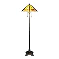 Hex Mission Tiffany-Style Floor Lamp