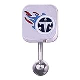 Tennessee Titans 316L Stainless Steel Belly Ring - 14G - 3/8 Inch Bar Length - Sold Individually