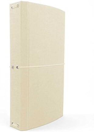 CitriDori: Hard Cover Traveler's Notebook in Vanilla. Refillable Journal with Pen Loop by Citrus Book Bindery