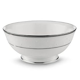 Lenox Opal Innocence Platinum Banded Bone China Fruit Bowl by Lenox