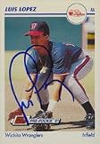 Luis Lopez, Wichita Wranglers - Padres Affiliate, 1991 Line Drive Pre-Rookie Autographed Card