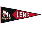 Marines Mascot Semper Fi Military Pennant