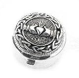 Celtic Knot and Claddagh Sterling Silver Pill or Trinket Box
