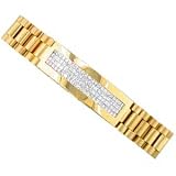 18Kt Yellow Gold Buttery Men's Diamond Bracelet