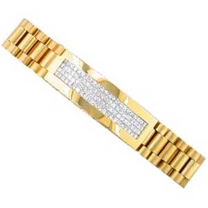 18Kt Yellow Gold Buttery Men's Diamond Bracelet