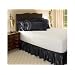 Twin Black Satin Ruffled Bed Skirt, 14" Drop