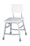 `Bath Bench w/Dual Frame Brace Extra H/D w/Back