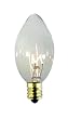 5 Watt Clear C7 Light Bulb / Candelabra Base / Incandescent Christmas Light Bulb / Night Light Light Bulb