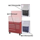 Waterloo TRX4112BU 41-Inch Wide by 18-Inch Deep by 35-2/3-Inch High Heavy Use Blue Tool Cart with 12 Ball Bearing Drawers