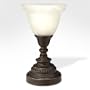 Bronze Lamp with Frosted Glass Shade