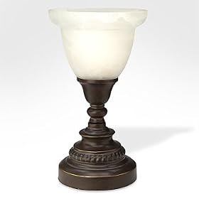 Bronze Lamp with Frosted Glass Shade
