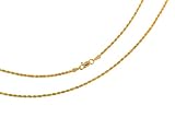 14K Yellow Gold Diamond Cut Rope Necklace