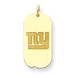 14K New York Giants Small Ny Dog Tag Charm